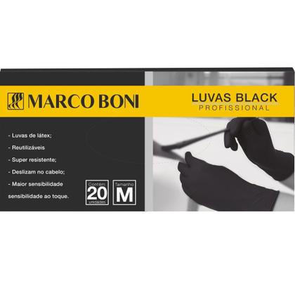Imagem de Kit profissional pente escova metalica 20un luva m marcoboni