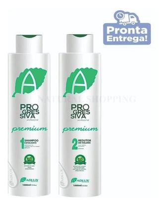 Imagem de Kit Progressiva Adlux Premium 2x1000ml Sem Formol com Argila Branca  Alisamento Profissional