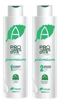 Imagem de Kit Progressiva Adlux Premium 2x1000ml Sem Formol com Argila Branca  Alisamento Profissional