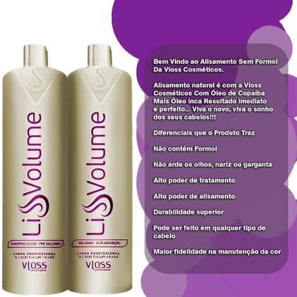 Imagem de Kit Progressiva De Cabelo Vloss Liss Balsamo Orgânica Volume