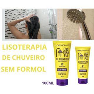 Imagem de Kit Progressiva De Chuveiro Orgânica  Sem Formol Lisoterapia 100Ml Hidralize Liso Extremo