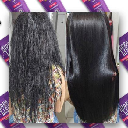 Imagem de Kit Progressiva Hidra Liso Orgânica Sem Formol 200ml Alisante Capilar Profissional Redução de Volume Brilho Intenso Hair Care