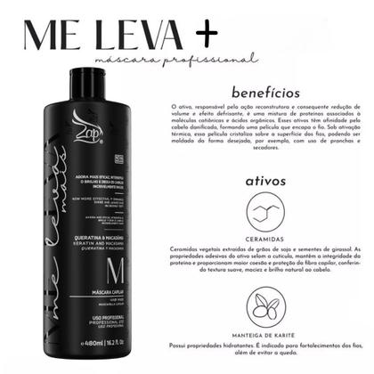 Imagem de Kit Progressiva Me Leva Zap Profissional 480ml