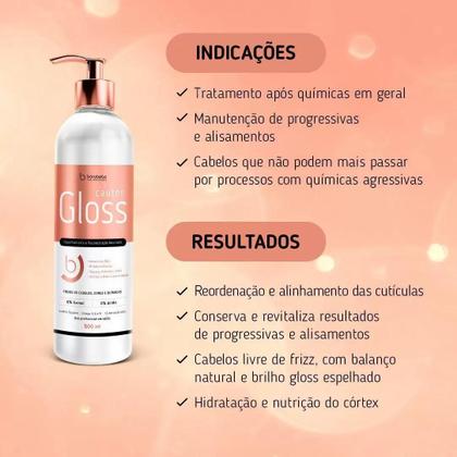 Imagem de Kit Progressiva Não Chore 1l e Cauter Gloss 500ml Espelhamento