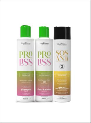 Imagem de Kit Progressiva Proliss 2x300ml + Mascara Sos 300ml Myphios