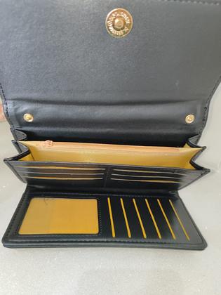 Imagem de Kit Promocional Bolsa Feminina Transversal Alça Corrente com Carteira Feminina Grande