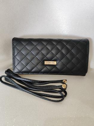 Imagem de Kit Promocional Bolsa Feminina Transversal Alça Corrente com Carteira Feminina Grande