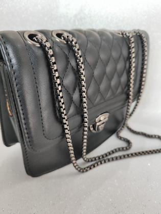 Imagem de Kit Promocional Bolsa Feminina Transversal Alça Corrente com Carteira Feminina Grande