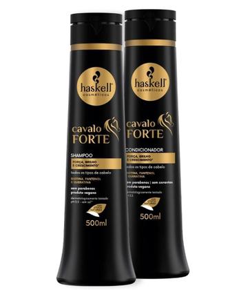 Imagem de Kit promopack haskell cavalo forte shampoo e condicionador 500ml