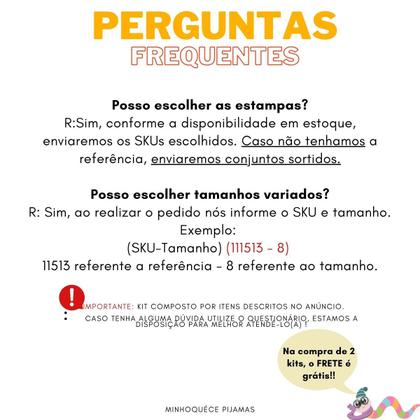 Imagem de Kit Pronto 4 Peças Pijama Macio Comprido, Longo Infantil 2 Camisas  2 Calças 1 a 10 anos