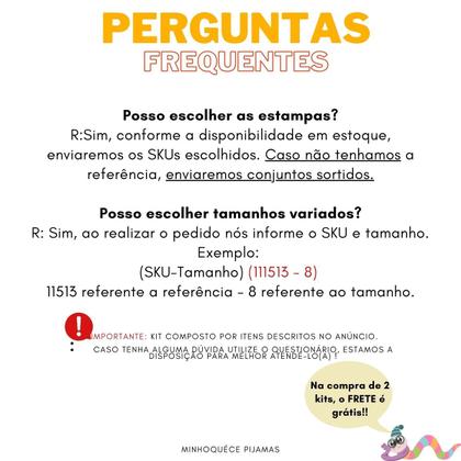Imagem de Kit Pronto 4 Peças Pijama Macio Comprido, Longo Infantil 2 Camisas  2 Calças 1 a 10 anos