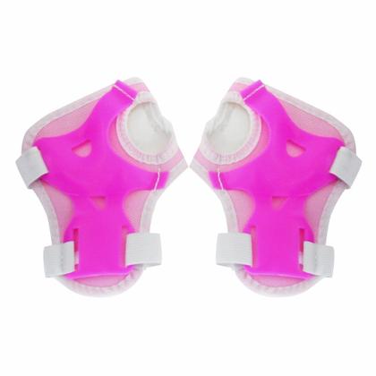Imagem de Kit Proteção Infantil Patins Skate Bicicleta Roller Rosa - Dm Toys