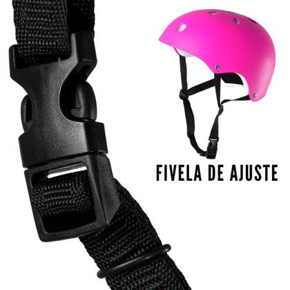 Imagem de Kit proteção infantil semi profissional capacete menina rosa