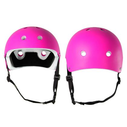 Imagem de Kit proteção infantil semi profissional capacete menina rosa