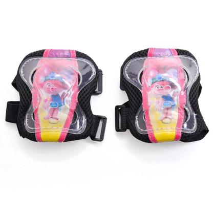Imagem de Kit Proteção Infantil Skate Patins Bicicleta Trolls Disney