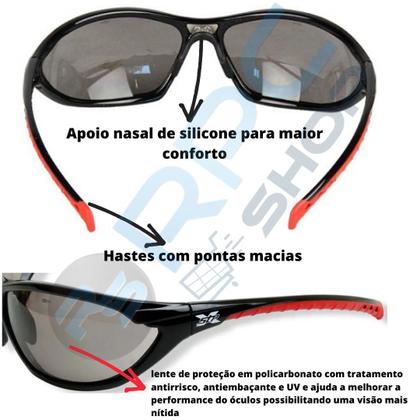 Imagem de Kit Protecao Oculos Uv Epi Luva Tatil Antiestatica Multiuso Emborrachado Multi Tato Antiestática Ca