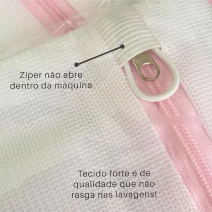 Imagem de Kit Proteção para Lavagem De Roupas Saquinho 3 Unidades Tamanho P/M/G