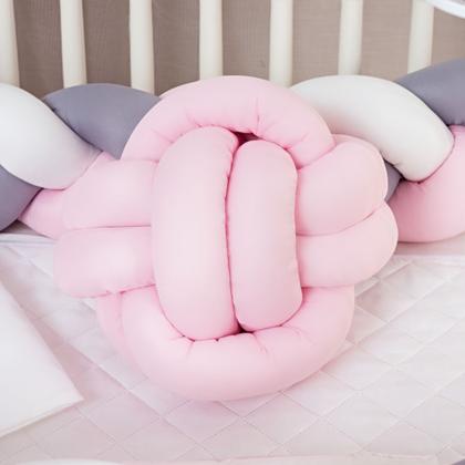 Imagem de Kit Protetor Berço Trança Completo Classic peças com almofada nó 11 peças