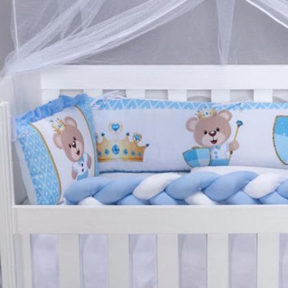 Imagem de Kit Protetor de Mini Berço Menino e Menina Safari 08 Pçs e Outros Modelos Com Trança e Lateral - 254