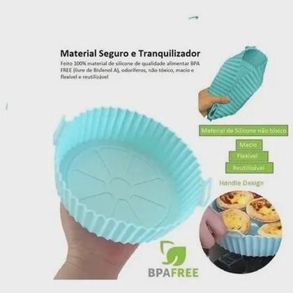 Imagem de Kit Protetor Para Fritadeira Elétrica Airfryer Silicone Alça