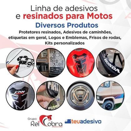 Imagem de Kit Protetor Tanque Adesivo Moto Yamaha Factor 125/150 Até Ano 2016  Carbono