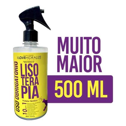 Imagem de Kit Protetor Térmico Capilar Spray Lisoterapia Uso Obrigatório 500 Ml + Máscara Reconstrutora 400g