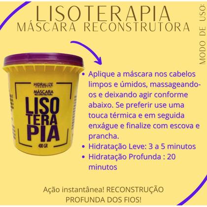 Imagem de Kit Protetor Térmico Capilar Spray Lisoterapia Uso Obrigatório 500 Ml + Máscara Reconstrutora 400g