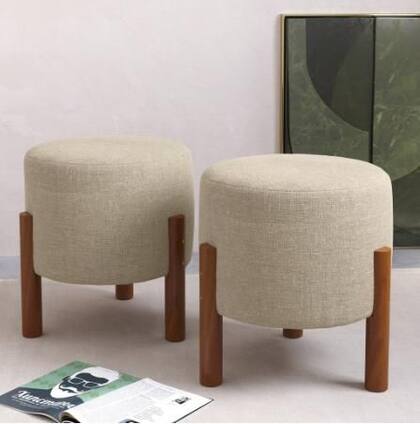 Imagem de Kit Puff Banqueta Decorativo Domus Redondo