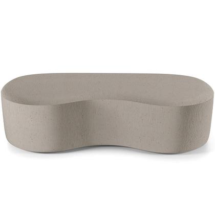 Imagem de Kit Puff Redondo Lola e Puff Recamier Orgânico Orbit W01 Linho Bege - Lyam Decor