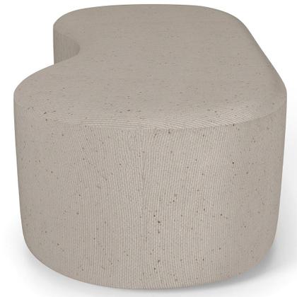 Imagem de Kit Puff Redondo Lola e Puff Recamier Orgânico Orbit W01 Linho Bege - Lyam Decor