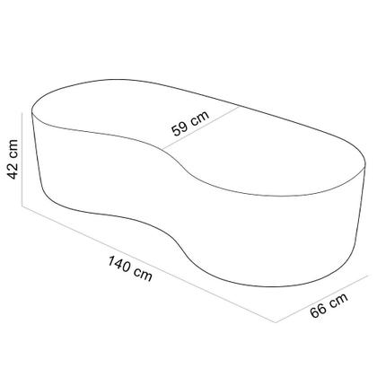 Imagem de Kit Puff Redondo Lola e Puff Recamier Orgânico Orbit W01 Linho Bege - Lyam Decor