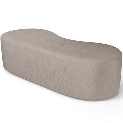 Imagem de Kit Puff Redondo Lola e Puff Recamier Orgânico Orbit W01 Linho Bege - Lyam Decor