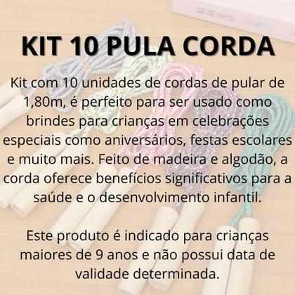 Imagem de Kit Pular Corda Com 10 Unidades Divertido Infantil