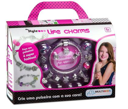 Imagem de Kit Pulseira com pingentes My Style Life Charms Multikids Br468