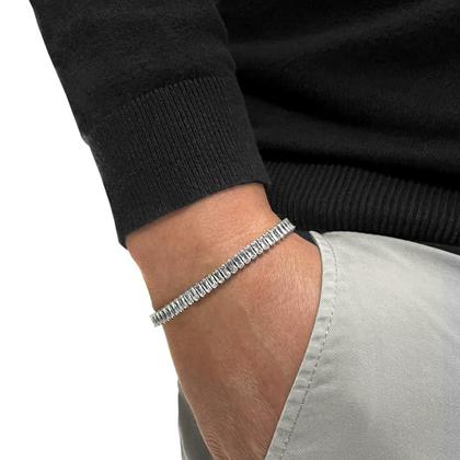Imagem de Kit Pulseira Riviera 5mm Colar Zircônia Retangular