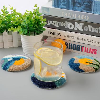 Imagem de Kit Punch Needle Coasters iienjoy para iniciantes com 6 padrões