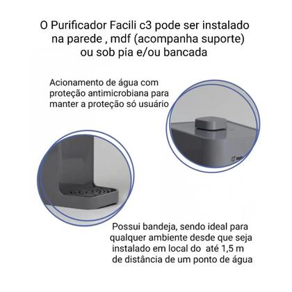 Imagem de Kit Purificador Completo Parede Mesa Filtro Água E Refil