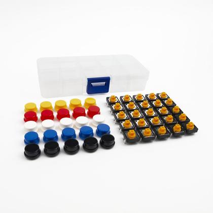 Imagem de Kit push button com capas coloridas - 25 pares