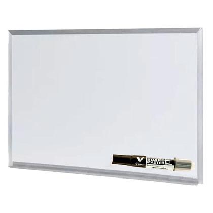 Imagem de Kit Quadro Branco 60x40 Standart com Moldura em Alumínio e Pincel Board Master Preto - Cortiart