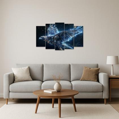 Imagem de Kit Quadro Decorativo Animais V2 Para Sala de Estar 158x90cm A43 - Pallazio