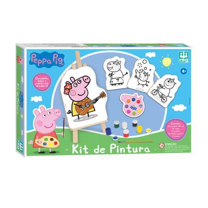 Imagem de Kit Quadros De Pintura Infantil Peppa Pig Com Cavalete - Nig Brinquedos