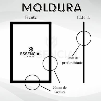 Imagem de Kit Quadros Decorativos Moldura Madeira 120x60 Última Ceia