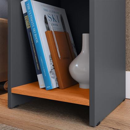 Imagem de Kit Quarto 2 Mesas Cabeceira Nicho Prateleira Sapateira Vertical Organizadora 18 Pares Calçados - Lojas RPM