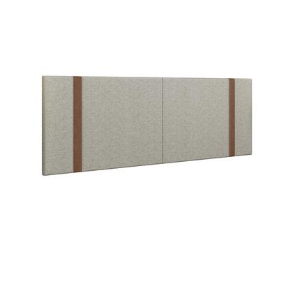 Imagem de Kit Quarto 2 Mesas De Cabeceira Grécia e 1 Cabeceira Para Cama Queen em Linho