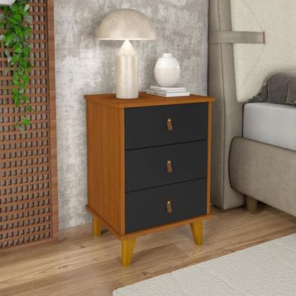 Imagem de Kit Quarto 2 Mesas De Cabeceira Grécia e 1 Cabeceira Para Cama Queen em Linho