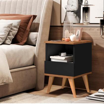 Imagem de Kit Quarto 2 Mesas De Cabeceira Retrô Pix e 1 Cabeceira Para Cama Queen 1,60 ENVIA SOMENTE 01 KIT