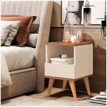 Imagem de Kit Quarto 2 Mesas De Cabeceira Retrô Pix e 1 Cabeceira Para Cama Queen 1,60 ENVIA SOMENTE 01 KIT