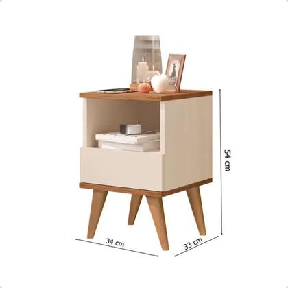 Imagem de Kit Quarto 2 Mesas De Cabeceira Retrô Pix e 1 Cabeceira Para Cama Queen 1,60 ENVIA SOMENTE 01 KIT