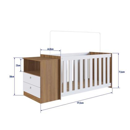 Imagem de Kit Quarto Bebê Berço Cômoda Linha Aconchego 171,5cm LA006 Completa Móveis