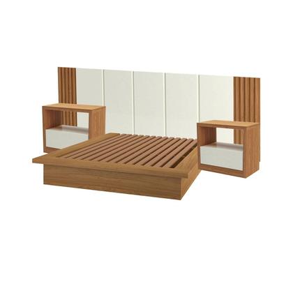 Imagem de Kit Quarto Cama + 2 Mesa De Cabeceira + Cabeceira 3,0m MDF